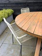 Tuintafel Lex - 140cm dia - opknapper!, Ophalen, Zo goed als nieuw, Hout