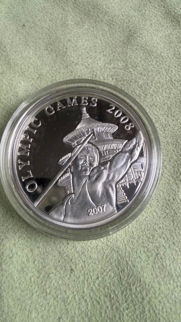 Palau - 5 Dollars 2007 - Olympic Games.., Postzegels en Munten, Edelmetalen en Baren, Verzenden, Zilver