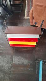 Vintage retro tomado stalen boekenrekken, Ophalen, Zo goed als nieuw