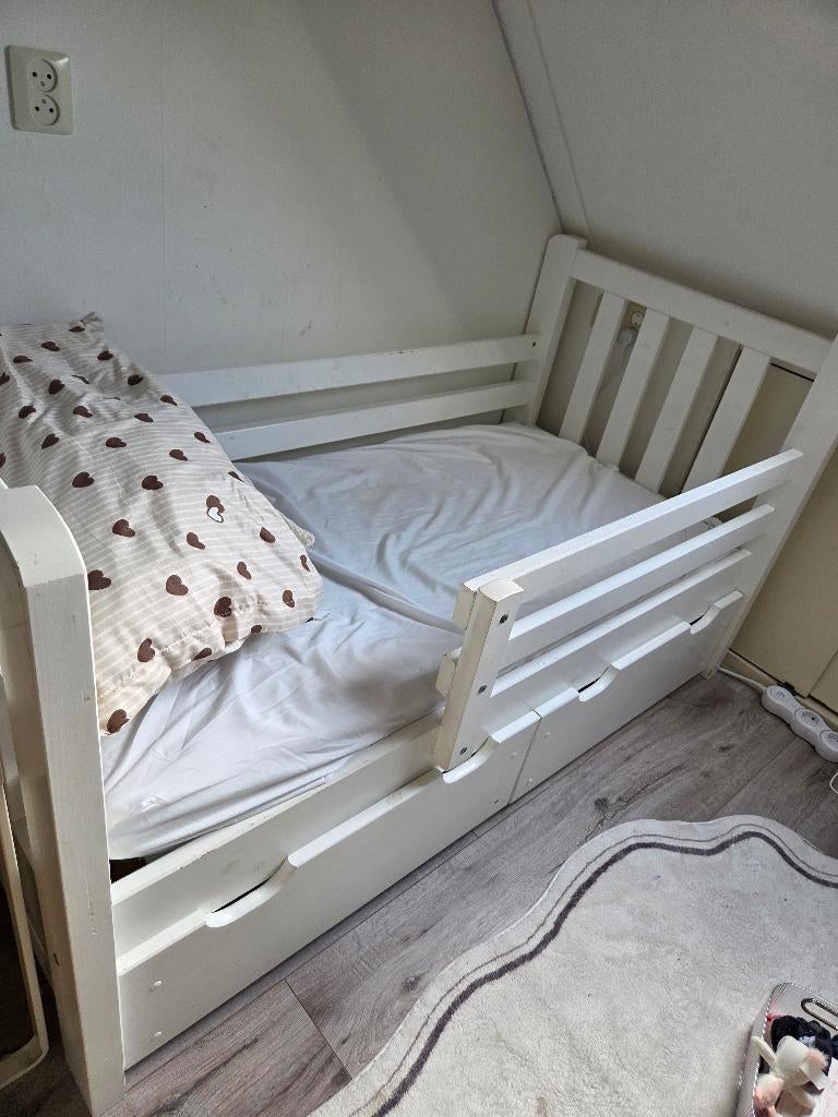 Peuter/ kleuterbed, Ophalen, Gebruikt, 70 tot 85 cm, 140 tot 160 cm