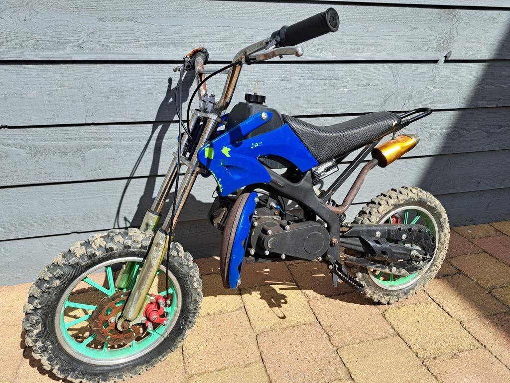 Pitbike 49cc - Motorisch in orde, met wat werk, Fietsen en Brommers, Minibikes, Midibikes en Pitbikes, Ophalen, Gebruikt, Pitbike