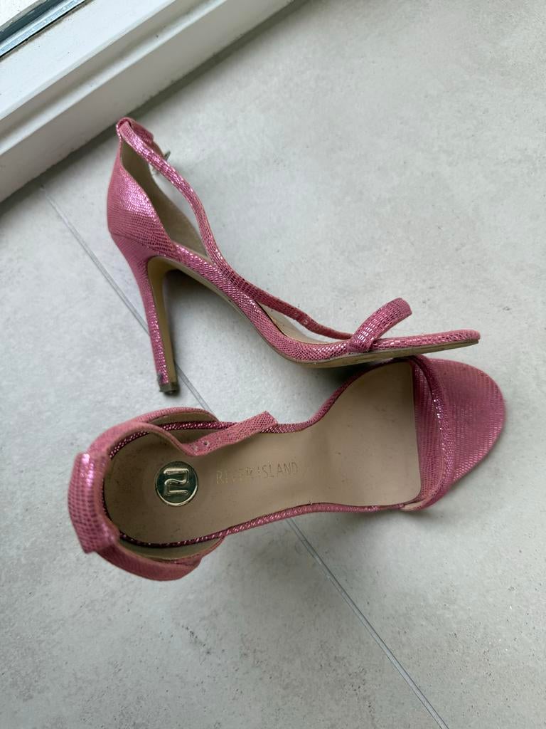 Roze hakken River Island maat 38, Ophalen of Verzenden, Zo goed als nieuw, Roze