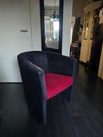 Zwart-rode stoel voor gezellige zithoek, Ophalen, Gebruikt, Zwart, Eén