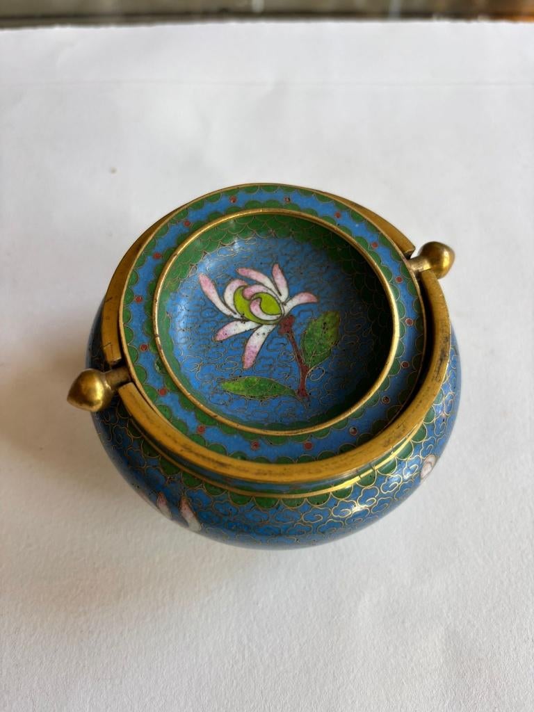 Chinese Cloisonné Emaille Schaal met Messing Montuur, Ophalen of Verzenden