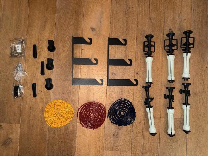 Achtergrondrol ophangsysteem Manfrotto / Caruba + 3 alu buis, Audio, Tv en Foto, Fotografie | Fotostudio en Toebehoren, Gebruikt