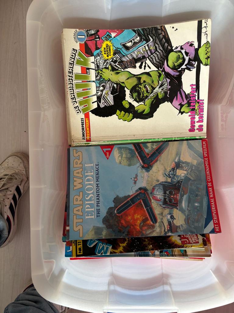 5 bakken vol diverse Comics, Meerdere comics, Ophalen of Verzenden, Gelezen, Amerika