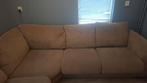 Bruine hoekbank, Huis en Inrichting, Ophalen, Gebruikt, Vierpersoons of meer
