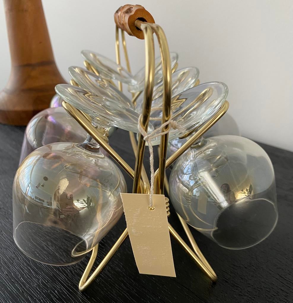 Vintage jaren ‘50 likeur /cognac glazen, Ophalen of Verzenden