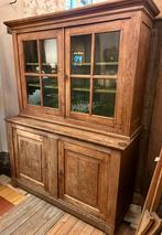 Houten buffet/ vitrine kast, servieskast, landelijk wonen, Ophalen, Hoofdstraat 15 de steeg, Zo goed als nieuw, Minder dan 100 cm