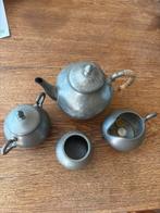 Tinnen theeservies 4-delig, Ophalen of Verzenden