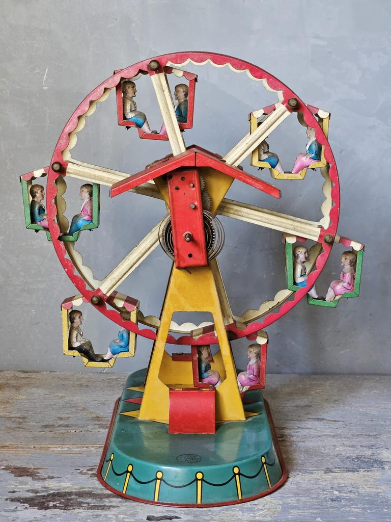 Antieke blikken reuzenrad, Ophalen of Verzenden