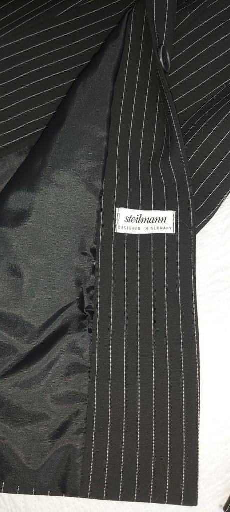 Streepjespak, Kleding | Dames, Jasjes, Kostuums en Pakken, Zwart, Zo goed als nieuw, Steilman, Ophalen