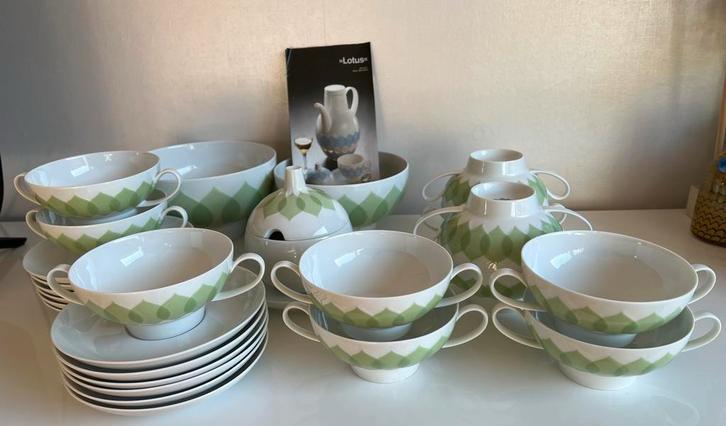 14 Björn Wiinblad~Rosenthal LOTUS Servies Lentegroen NWST, Huis en Inrichting, Keuken | Servies, Zo goed als nieuw, Overige stijlen