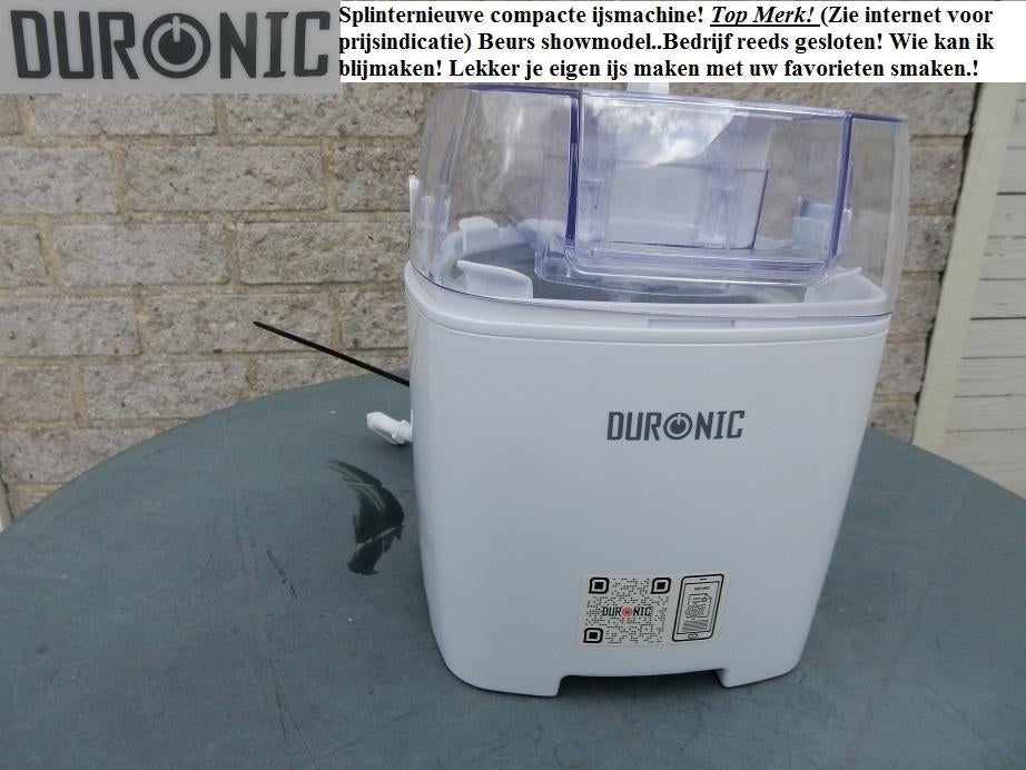 Nieuw.IJsmachine.Schepijsmachine.Duronic:Type:IM540.Elektri, Ophalen of Verzenden, Nieuw