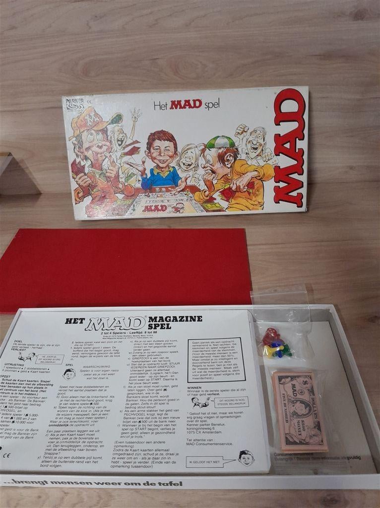 Het mad spel - s1377, Hobby en Vrije tijd, Gezelschapsspellen | Bordspellen, Verzenden, Zo goed als nieuw