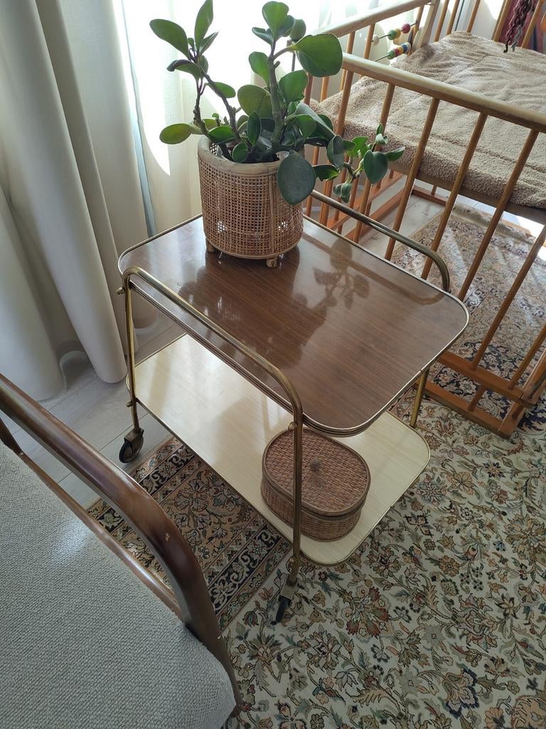 Vintage serveerwagentje, Ophalen, Gebruikt, 75 cm of meer, 60 cm of meer