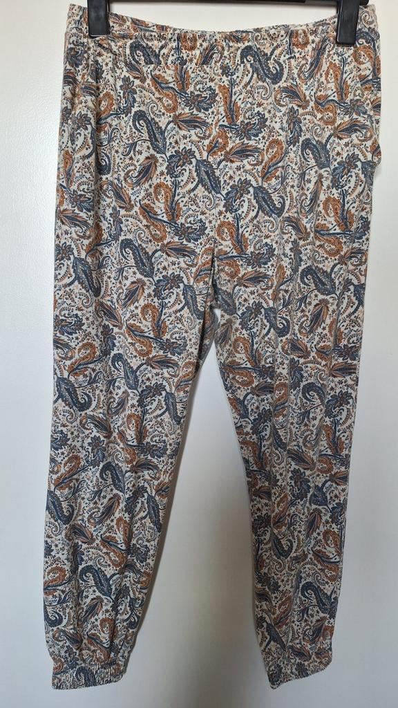 Esmara (Lidl) Paisley Broek L polyester/viscose, Kleding | Dames, Overige kleuren, Maat 42/44 (L), Driekwart, Gedragen