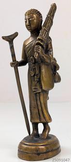 beeld brons  Dvaravati-toegewijde discipel van Boeddha, Antiek en Kunst, Ophalen, Brons