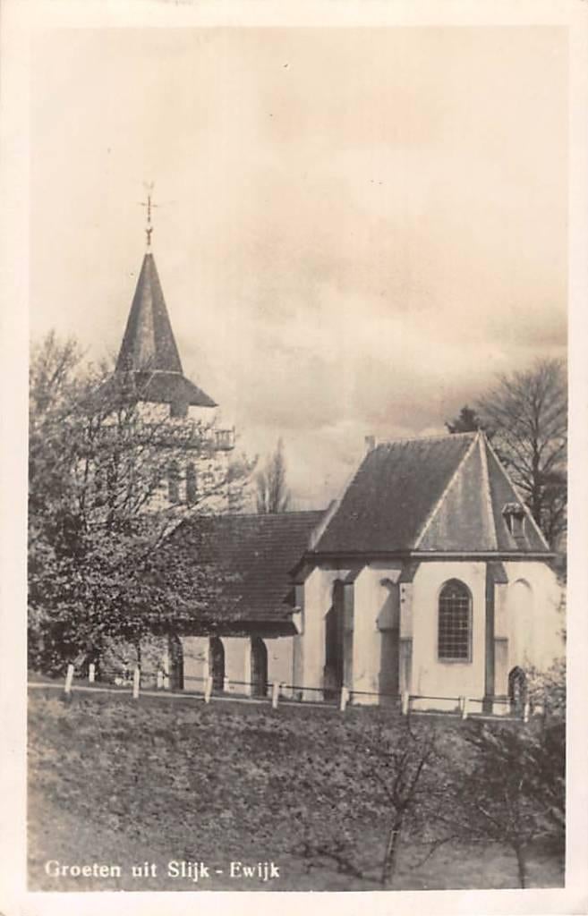 Groeten uit Slijk - Ewijk Overbetuwe GD Kerk Type fotokaart, Verzamelen, Ansichtkaarten | Nederland, Verzenden, 1940 tot 1960