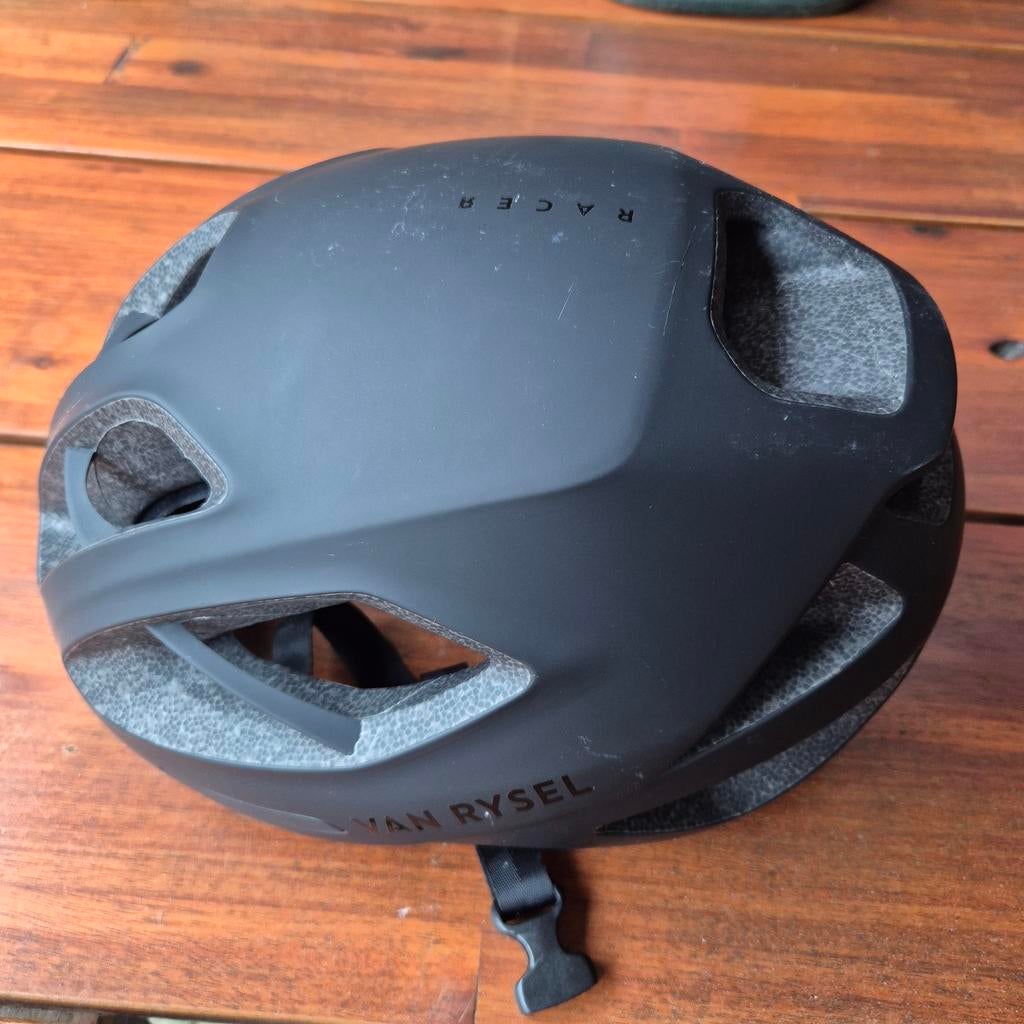 Van Rysel Racer Fietshelm Zwart - Maat M, M, Ophalen of Verzenden, Zo goed als nieuw, Van Rysel