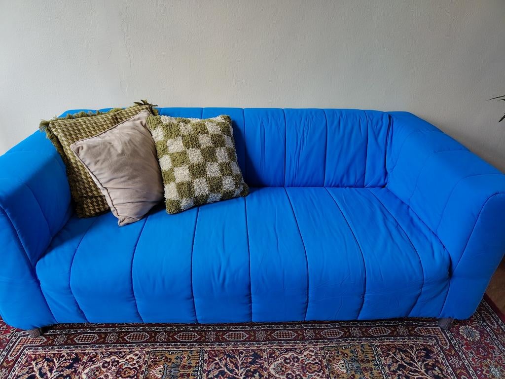 Zeer goede staat: IKEA Klippan bank blauw, Ophalen, 150 tot 200 cm, Tweepersoons, 75 tot 100 cm