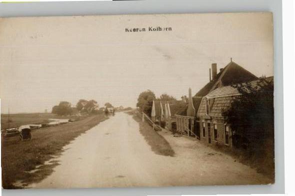 Kolhorn Keeren Luxe FOTOKAART  bootjes+Molen veraf st 1912, Verzamelen, Verzenden, Voor 1920, Gelopen, Noord-Holland