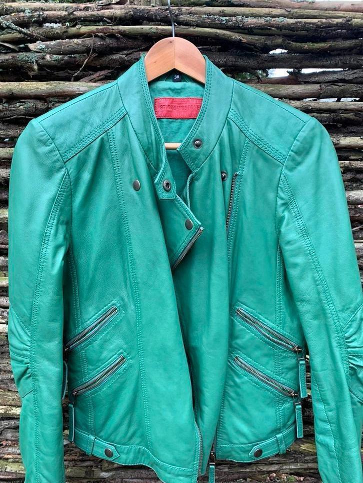 Dames leren jasje Sticks en Stones, Ophalen of Verzenden, Zo goed als nieuw, Groen