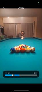 buffalo pro-ii pooltafel bruin 9ft drop pocket simonis laken, Ophalen of Verzenden, Zo goed als nieuw, Pooltafel