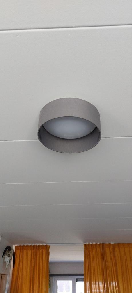 Moderne LED Plafondlamp Plafonnière - Grijs Stof, Ophalen of Verzenden, Nieuw, Overige materialen, Modern