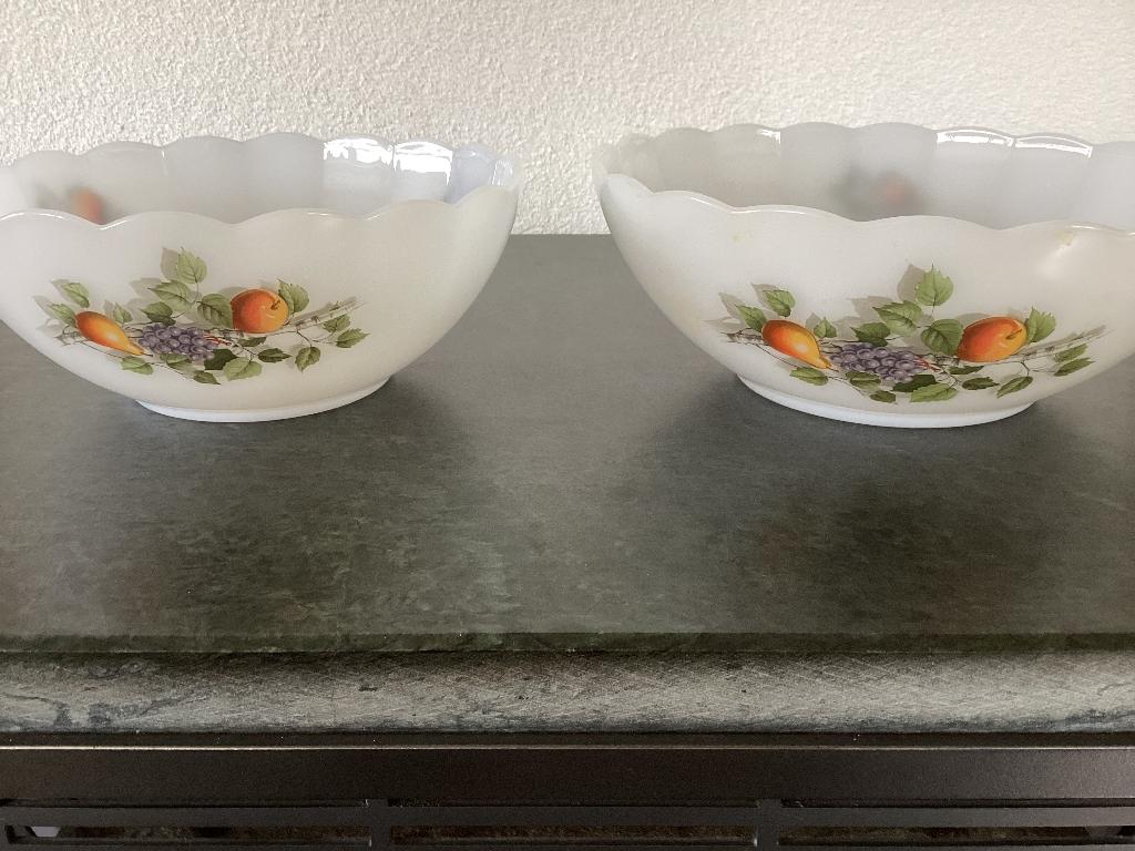 Vuurvaste schalen.2 stuks.merk Arcopal.zgan, Huis en Inrichting, Ophalen of Verzenden, Zo goed als nieuw, Overige materialen, Overige typen