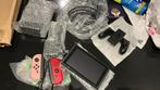 Nintendo Switch v1 unpatched compleet met screenprotector, Spelcomputers en Games, Ophalen of Verzenden, Overige kleuren, Zo goed als nieuw