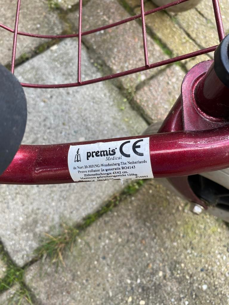 Rode Premis rollator, Ophalen, Gebruikt