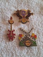 Hard Rock Cafe AMSTERDAM : 3 Verschillende Emaille Pins, Verzamelen, Speldjes, Pins en Buttons, Verzenden, Zo goed als nieuw, Merk