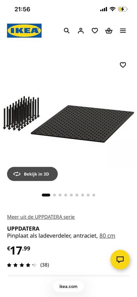 IKEA UPPDATERA lade-organizer, Huis en Inrichting, Keuken | Keukenelementen, Zo goed als nieuw, Minder dan 100 cm, 25 tot 50 cm