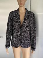 J534 Sommermann mt. 42=L jasje blazer colbert vest zwart/wit, Kleding | Dames, Sommermann, Zwart, Maat 42/44 (L), Ophalen of Verzenden