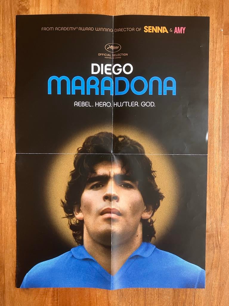 Diego Maradona Filmposter, Ophalen of Verzenden, Zo goed als nieuw, Buitenlandse clubs, Poster, Plaatje of Sticker