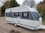 Hobby De Luxe 455 UF, Caravans en Kamperen, Rondzit, Hobby, Luifel, Dwarsbed