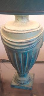 Antieke tafellamp met groene kap, Ophalen of Verzenden