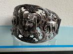 Zware Oosters zilver armband Egypte, Sieraden, Tassen en Uiterlijk, Armbanden, Ophalen of Verzenden, Gebruikt, Goud, Zilver