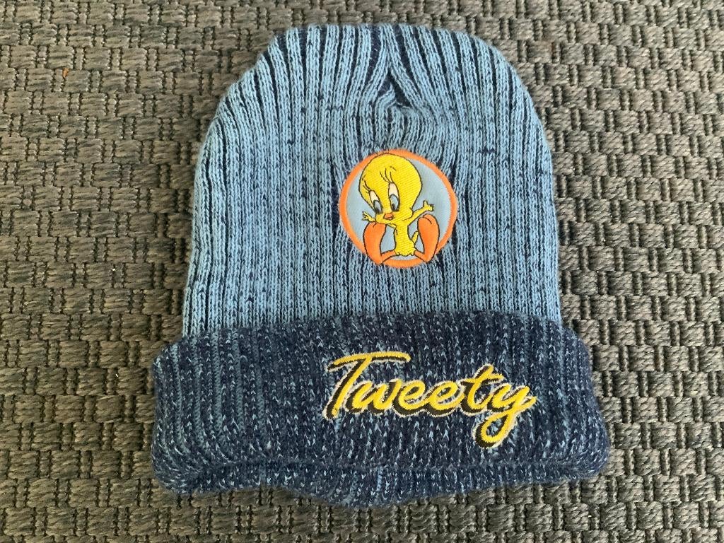 1998 Vintage Sylvester & Tweety Looney Tunes Muts Blauw, Ophalen of Verzenden, Looney Tunes, Zo goed als nieuw, Beeldje of Figuurtje