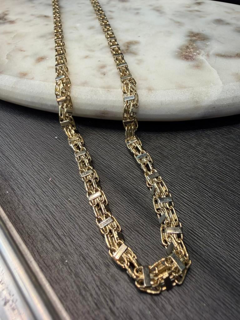 Prachtige 14k magnum ketting, Sieraden, Tassen en Uiterlijk, Kettingen, Ophalen of Verzenden, Nieuw, Goud