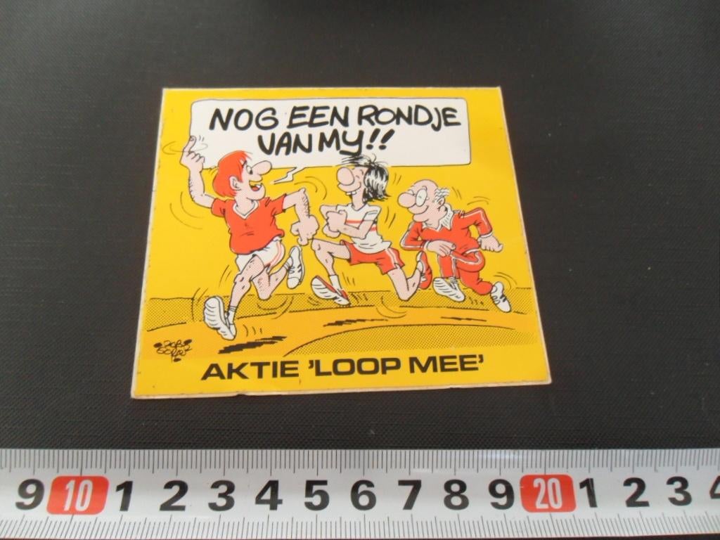 sticker strip rob gorter aktie loop mee nog n rondje van mij, Verzamelen, Ophalen, Zo goed als nieuw