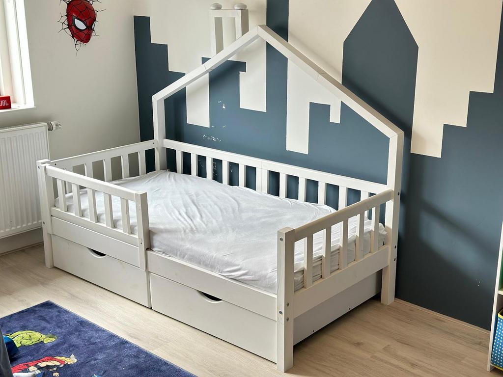 Kinderbed 160x80, Kinderen en Baby's, Kinderkamer | Bedden, Ophalen, Gebruikt, 70 tot 85 cm, Lattenbodem