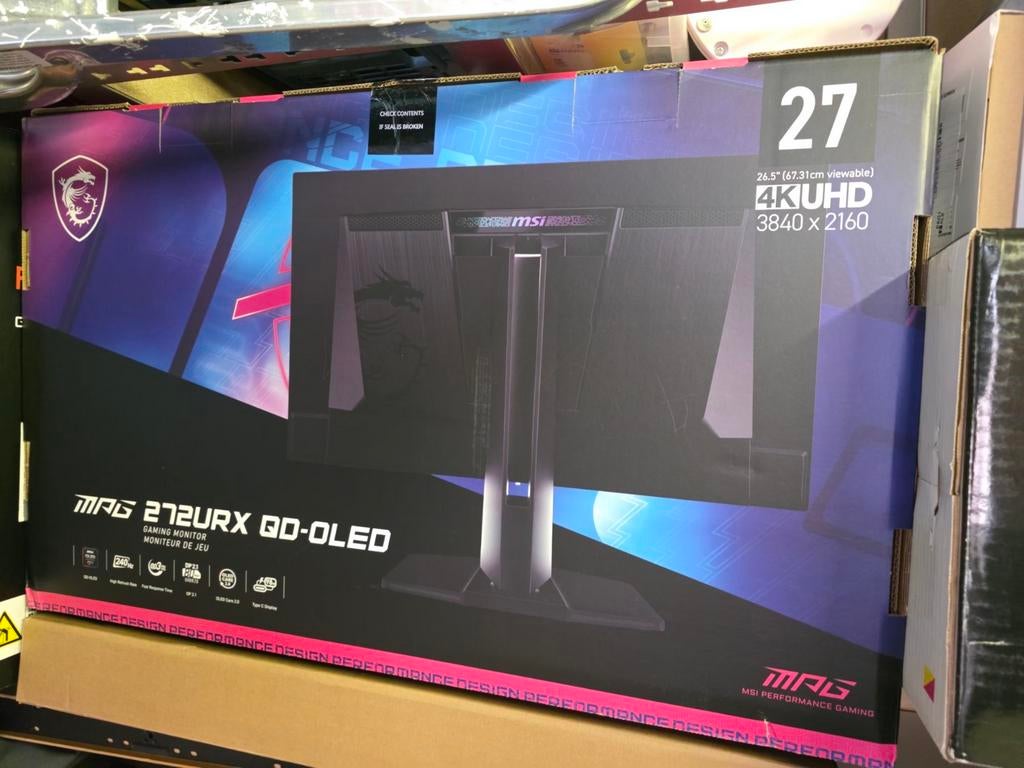 MSI MPG 272URX QD-OLED monitor 4k 240 hz, Computers en Software, Monitoren, Minder dan 1 ms, Ultra HD (4K), Overige typen, 201 Hz of meer