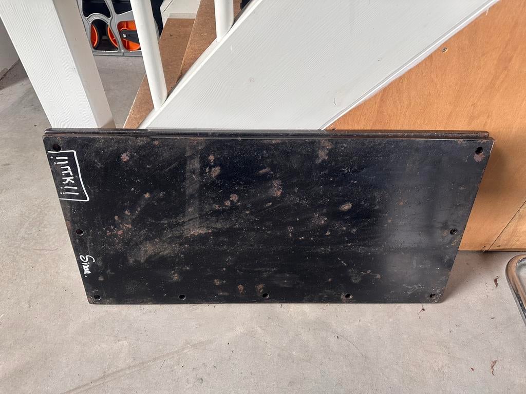 2x Stalen betonplaat voor hefbrug kolomen met 9 gaten, Ophalen