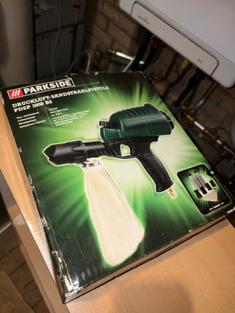 PARKSIDE Perslucht zandstraalpistool PDSP 1000 B2, Ophalen of Verzenden, Gebruikt