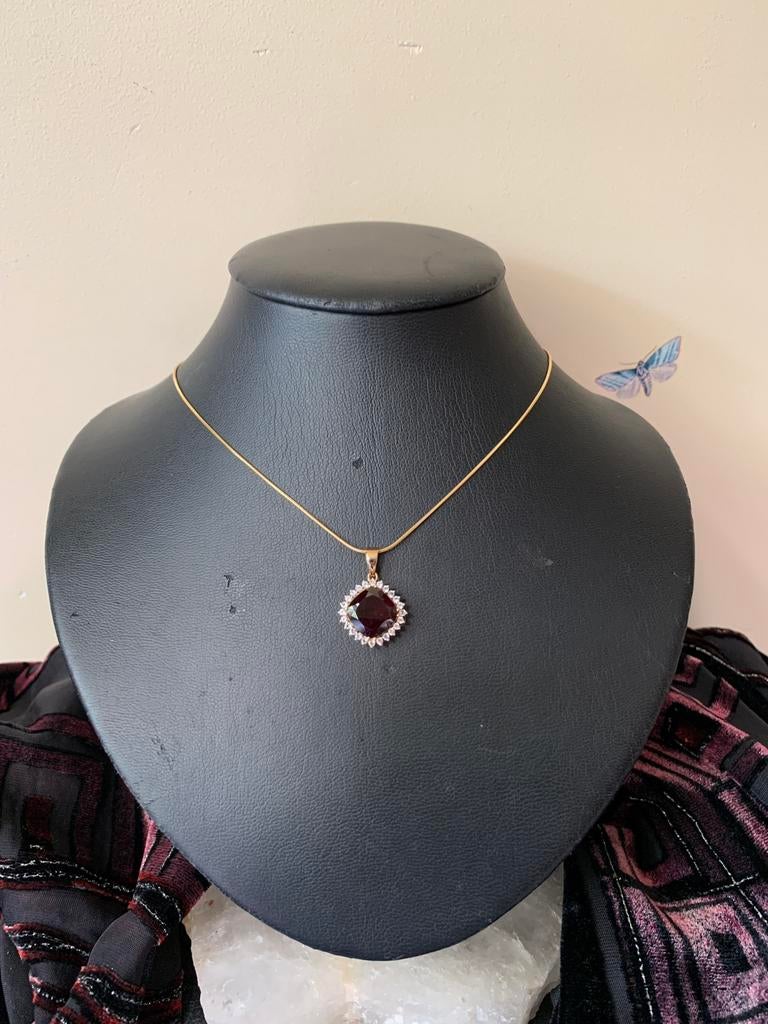 Granaat topaas hanger beschermt succes power uniek SALE, Sieraden, Tassen en Uiterlijk, Kettingen, Nieuw, Ophalen of Verzenden