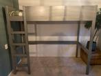 Grijze hoogslaper 200x100x180cm, Huis en Inrichting, Slaapkamer | Stapelbedden en Hoogslapers, Ophalen, Hoogslaper, Eenpersoons