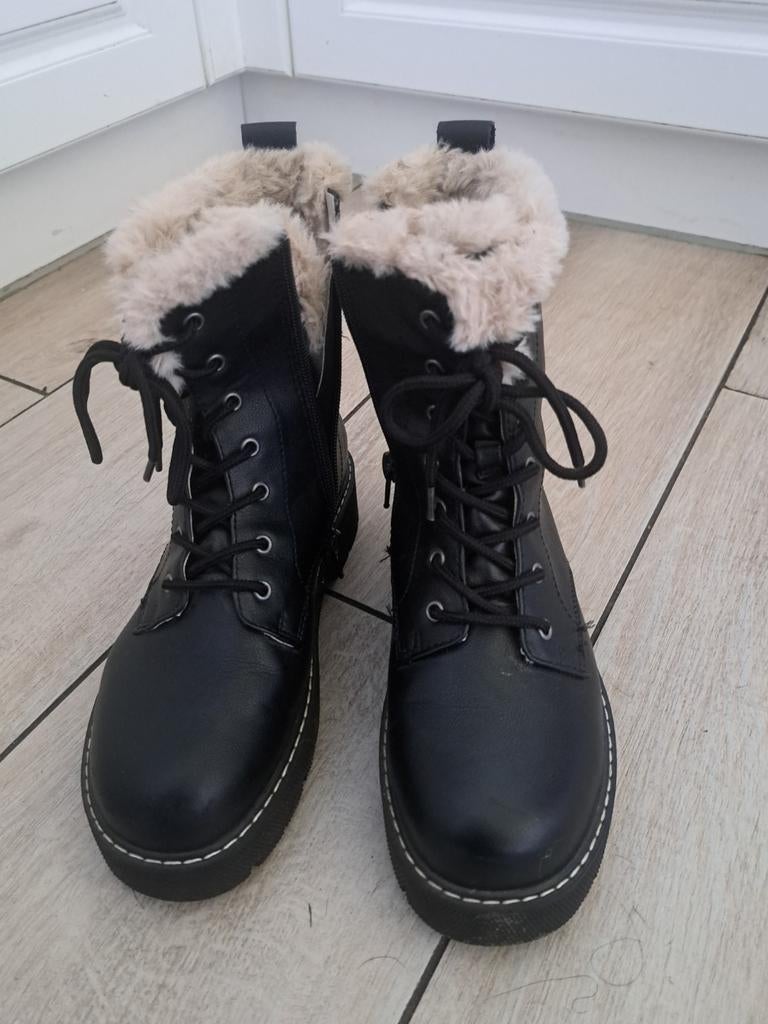 Super mooie hoge schoenen met veter, rits, nepbont, maat 34., Ophalen of Verzenden, Zo goed als nieuw, Schoenen