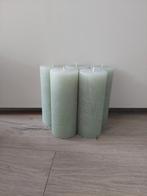 Nieuwe groene stompkaarsen - set van 5, Ophalen, Overige materialen, Nieuw, Kaars
